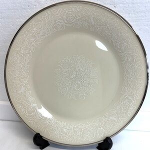 Lenox Moonspun Bread and Butter Plate 6 3/8" Diameter Ivory Platinum Trim